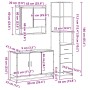 Juego de muebles de baño 3 pzas madera contrachapada negro de , Muebles de baño - Ref: Foro24-3301160, Precio: 271,33 €, Desc...