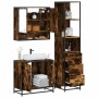Set de muebles baño 3 pzas madera contrachapada roble ahumado de , Muebles de baño - Ref: Foro24-3301157, Precio: 212,37 €, D...
