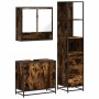Set de muebles baño 3 pzas madera contrachapada roble ahumado de , Muebles de baño - Ref: Foro24-3301157, Precio: 212,37 €, D...