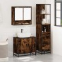 Set de muebles baño 3 pzas madera contrachapada roble ahumado de , Muebles de baño - Ref: Foro24-3301157, Precio: 212,37 €, D...