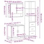 Set de muebles baño 3 pzas madera contrachapada roble ahumado de , Muebles de baño - Ref: Foro24-3301157, Precio: 212,19 €