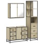 Set de muebles de baño 3 pzas madera contrachapada roble Sonoma von , Badezimmermöbel - Ref: Foro24-3301141, Preis: 305,97 €,...