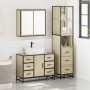 Set de muebles de baño 3 pzas madera contrachapada roble Sonoma von , Badezimmermöbel - Ref: Foro24-3301141, Preis: 305,97 €,...