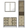 Set de muebles de baño 3 pzas madera contrachapada roble Sonoma von , Badezimmermöbel - Ref: Foro24-3301141, Preis: 305,97 €,...