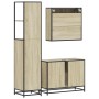 Set de muebles de baño 3 pzas madera contrachapada roble Sonoma von , Badezimmermöbel - Ref: Foro24-3301141, Preis: 305,97 €,...