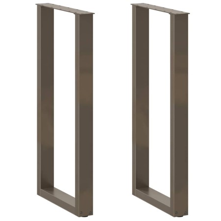 Patas de mesa centro forma U 2uds acero natural 50x(100-101) cm de , Patas para mesas - Ref: Foro24-4013235, Precio: 99,69 €,...
