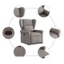 Sillón reclinable de tela gris taupe de , Sillones - Ref: Foro24-4015663, Precio: 206,37 €, Descuento: %
