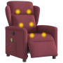 Sillón de masaje reclinable eléctrico tela rojo tinto by , Armchairs - Ref: Foro24-3303127, Price: 248,32 €, Discount: %
