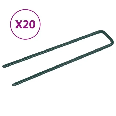 Clavos para césped artificial 20 piezas de hierro forma de U de vidaXL, Clavos - Ref: Foro24-315795, Precio: 17,52 €, Descuen...