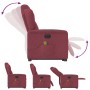 Sillón de masaje eléctrico reclinable elevable tela rojo tinto de , Sillones - Ref: Foro24-3303167, Precio: 336,28 €, Descuen...