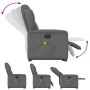 Sillón de masaje eléctrico reclinable elevable tela gris oscuro by , Armchairs - Ref: Foro24-3303165, Price: 318,70 €, Discou...