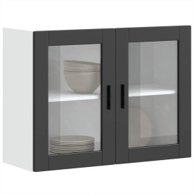 Armario de pared para cocina con puerta de cristal Porto negro von , Küchenschränke - Ref: Foro24-854088, Preis: 90,58 €, Rab...