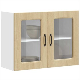 Armario pared cocina puerta de cristal Kalmar roble sonoma de , Armarios de cocina - Ref: Foro24-853610, Precio: 85,44 €, Des...