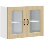 Armario pared cocina puerta de cristal Kalmar roble sonoma von , Küchenschränke - Ref: Foro24-853610, Preis: 85,93 €, Rabatt: %
