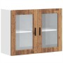 Armario de pared para cocina puerta cristal Porto madera vieja von , Küchenschränke - Ref: Foro24-854095, Preis: 87,20 €, Rab...
