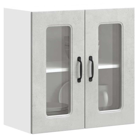 Armario pared cocina puerta de cristal Kalmar gris hormigón von , Küchenschränke - Ref: Foro24-853671, Preis: 63,96 €, Rabatt: %