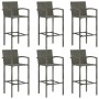 7-piece garden bar furniture set in gray PE rattan with armrests by vidaXL, Garden sets - Ref: Foro24-3064815, Price: 481,59 ...