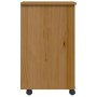 Cajonera con ruedas MOSS madera maciza pino marrón miel by , Lockers and storage cabinets - Ref: Foro24-4015793, Price: 79,41...