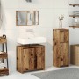 Juego de muebles de baño 3 piezas madera ingeniería envejecida von , Badezimmermöbel - Ref: Foro24-3328563, Preis: 120,36 €, ...