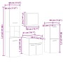 Juego muebles de baño 4 pzas madera contrachapada gris hormigón von , Badezimmermöbel - Ref: Foro24-3324864, Preis: 131,93 €,...