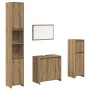 Juego de muebles baño 4 piezas madera ingeniería roble artisan by , Bathroom furniture - Ref: Foro24-3328556, Price: 213,69 €...