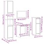 Juego de muebles baño 4 piezas madera ingeniería roble artisan by , Bathroom furniture - Ref: Foro24-3328556, Price: 213,69 €...