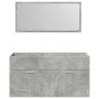 Juego muebles de baño 4 pzas madera contrachapada gris hormigón von , Badezimmermöbel - Ref: Foro24-3324866, Preis: 161,89 €,...