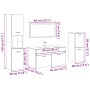 Juego muebles de baño 4 pzas madera contrachapada gris hormigón von , Badezimmermöbel - Ref: Foro24-3324866, Preis: 161,89 €,...