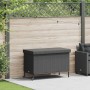 Caja almacenaje jardín ruedas ratán sintético negro 110x55x73cm von , Aufbewahrungsboxen für den Außenbereich - Ref: Foro24-4...