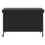 Caja almacenaje jardín ruedas ratán sintético negro 110x55x73cm von , Aufbewahrungsboxen für den Außenbereich - Ref: Foro24-4...