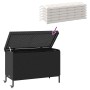 Caja almacenaje jardín ruedas ratán sintético negro 110x55x73cm von , Aufbewahrungsboxen für den Außenbereich - Ref: Foro24-4...
