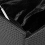 Caja almacenaje jardín ruedas ratán sintético negro 110x55x73cm von , Aufbewahrungsboxen für den Außenbereich - Ref: Foro24-4...