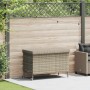 Baúl jardín con ruedas gris claro 110x55x73 cm ratán sintético von , Aufbewahrungsboxen für den Außenbereich - Ref: Foro24-41...