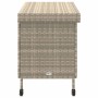Baúl jardín con ruedas gris claro 110x55x73 cm ratán sintético von , Aufbewahrungsboxen für den Außenbereich - Ref: Foro24-41...