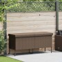 Caja de almacenaje jardín ruedas ratán PE marrón 160x55x75 cm von , Aufbewahrungsboxen für den Außenbereich - Ref: Foro24-410...