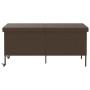 Caja de almacenaje jardín ruedas ratán PE marrón 160x55x75 cm von , Aufbewahrungsboxen für den Außenbereich - Ref: Foro24-410...