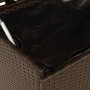 Caja de almacenaje jardín ruedas ratán PE marrón 160x55x75 cm von , Aufbewahrungsboxen für den Außenbereich - Ref: Foro24-410...
