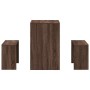 Mesa y bancos de comedor 3 pzas madera ingeniería roble marrón de , muebles para cocinas y comedores - Ref: Foro24-855537, Pr...