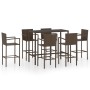 Set de bar de jardín 7 piezas ratán sintético marrón by vidaXL, Garden sets - Ref: Foro24-3064845, Price: 481,80 €, Discount: %