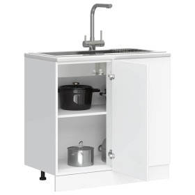 Mueble bajo para fregadero de madera de ingeniería blanca von , Küchenschränke - Ref: Foro24-854289, Preis: 74,58 €, Rabatt: %
