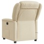 Sillón de masaje reclinable de tela crema by , Armchairs - Ref: Foro24-4015614, Price: 222,52 €, Discount: %