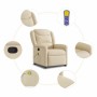 Sillón de masaje reclinable de tela crema by , Armchairs - Ref: Foro24-4015614, Price: 222,52 €, Discount: %
