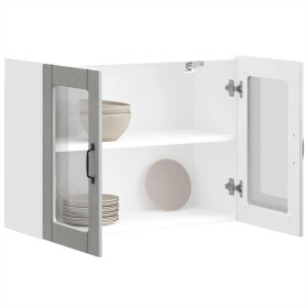 Armario pared cocina puerta de cristal Lucca gris hormigón by , Kitchen cabinets - Ref: Foro24-853851, Price: 92,21 €, Discou...