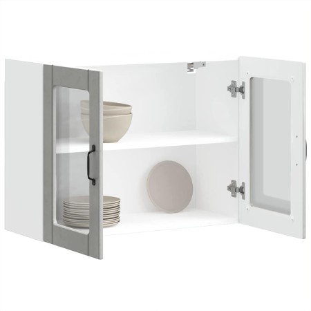 Armario pared cocina puerta de cristal Lucca gris hormigón von , Küchenschränke - Ref: Foro24-853851, Preis: 92,21 €, Rabatt: %