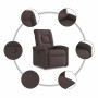 Sillón reclinable de tela marrón oscuro by , Armchairs - Ref: Foro24-4015621, Price: 188,20 €, Discount: %
