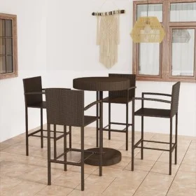 Garden bar set 5 pieces brown synthetic rattan by vidaXL, Garden sets - Ref: Foro24-3064771, Price: 345,29 €, Discount: %