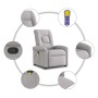 Sillón de masaje reclinable de tela gris nube by , Armchairs - Ref: Foro24-4015635, Price: 238,03 €, Discount: %