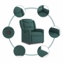 Sillón reclinable de tela verde oscuro by , Armchairs - Ref: Foro24-4015602, Price: 190,20 €, Discount: %