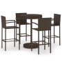 Garden bar set 5 pieces brown synthetic rattan by vidaXL, Garden sets - Ref: Foro24-3064771, Price: 337,54 €, Discount: %