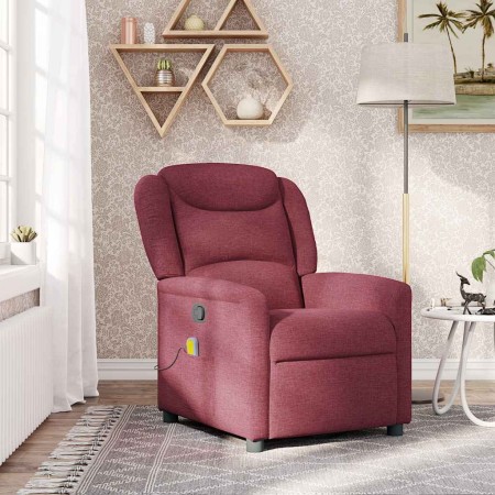 Sillón de masaje reclinable de tela color vino tinto von , Sessel - Ref: Foro24-4015609, Preis: 206,17 €, Rabatt: %